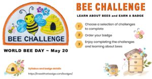 Instructions for bee badge
