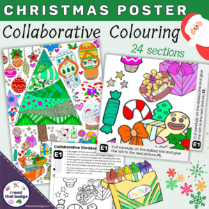Christmas Collaborative Colouring Poster