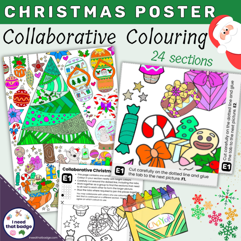 Christmas Collaborative Colouring Poster