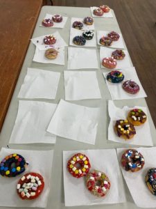 Doughnuts decorated with lollies