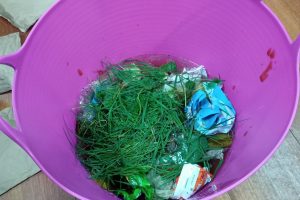 Rubbish in container
