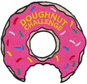 Badge resembling doughnut