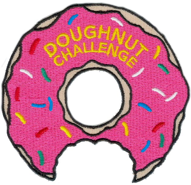 Badge resembling doughnut