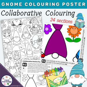 Gnome Collaborative Colouring Poster