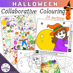 Halloween Collaborative Colouring Poster
