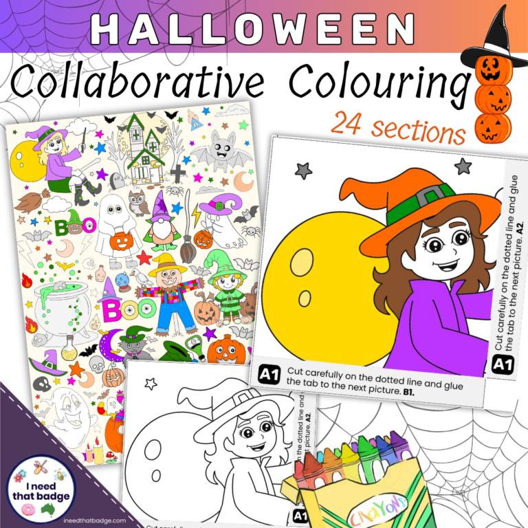 Halloween Collaborative Colouring Poster
