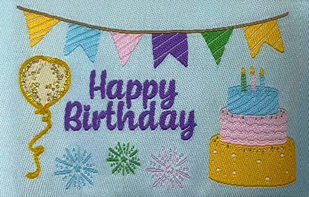 Cake and balloons