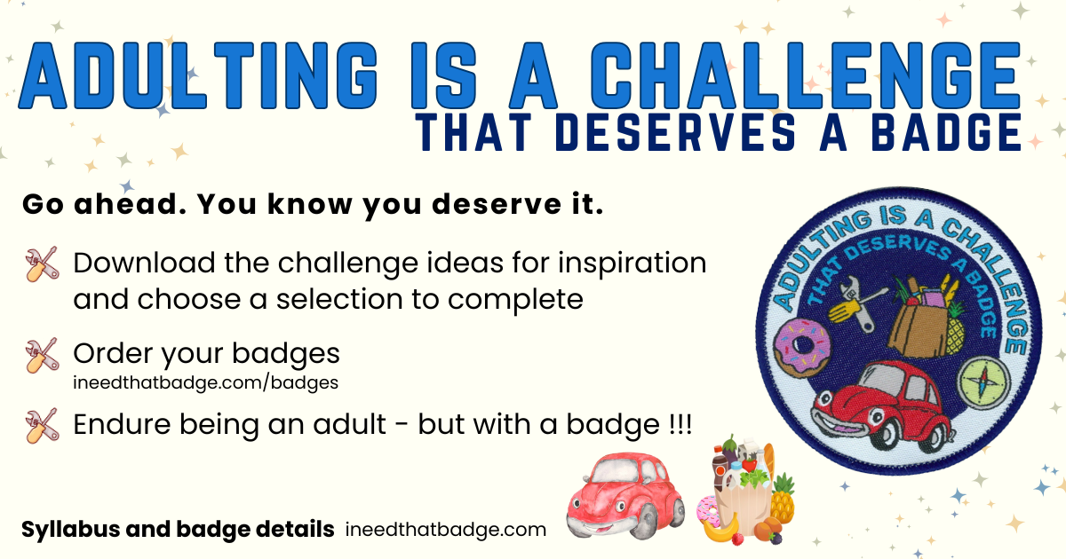 Instructions to earn badge