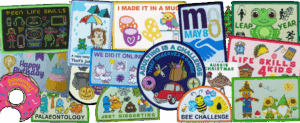 Collage of badges