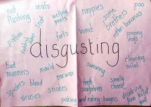 Chart of disgusting words