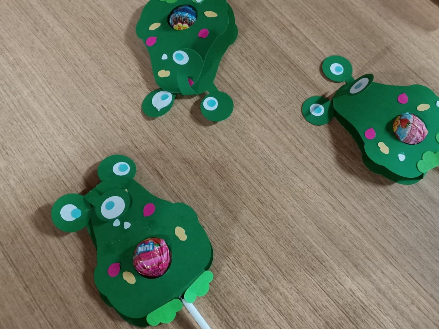 Lollipops decorated as monsters