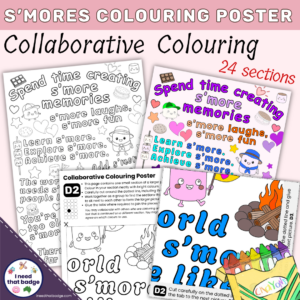 S'mores Collaborative Colouring Poster