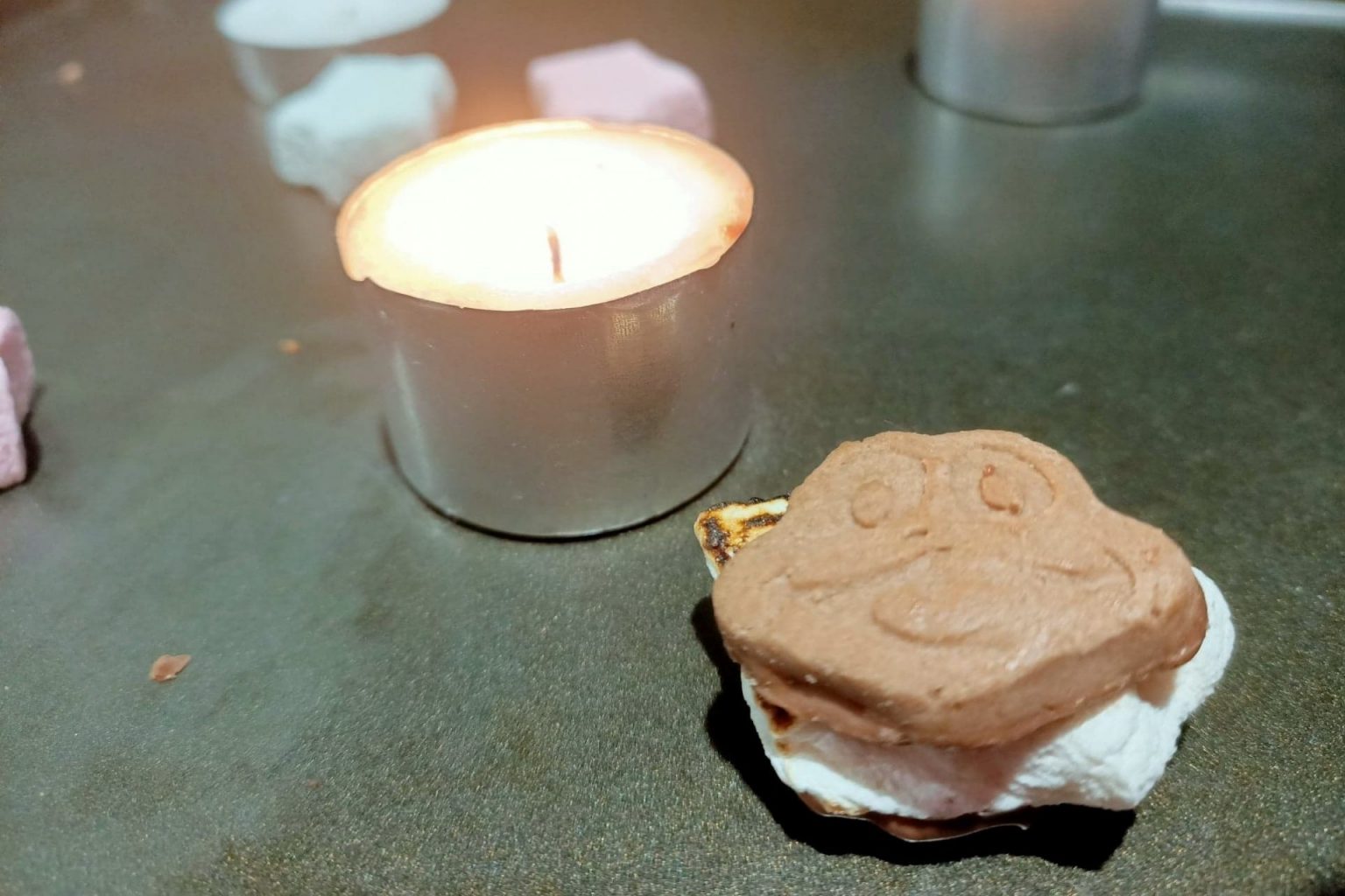 Smores with candle