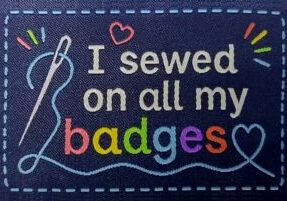 I sewed on all my badges