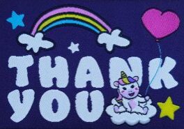 Unicorn with heart balloon